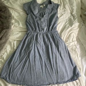 Blue vneck dress